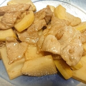 破竹（ハチク）と豚肉のオイスターソース炒め